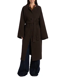 Fernanda Wool-Blend Oversized Belted Coat