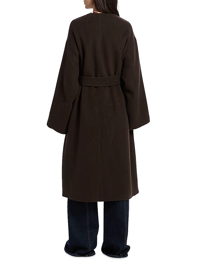 Fernanda Wool-Blend Oversized Belted Coat