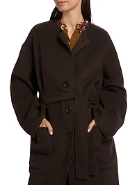 Fernanda Wool-Blend Oversized Belted Coat