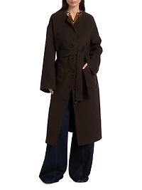 Fernanda Wool-Blend Oversized Belted Coat