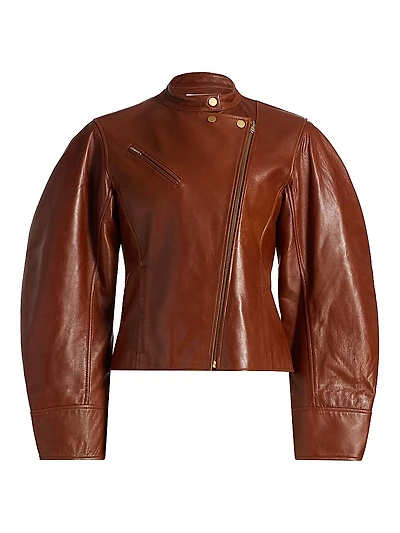 Ilaria Leather Biker Jacket
