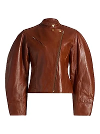 Ilaria Leather Biker Jacket