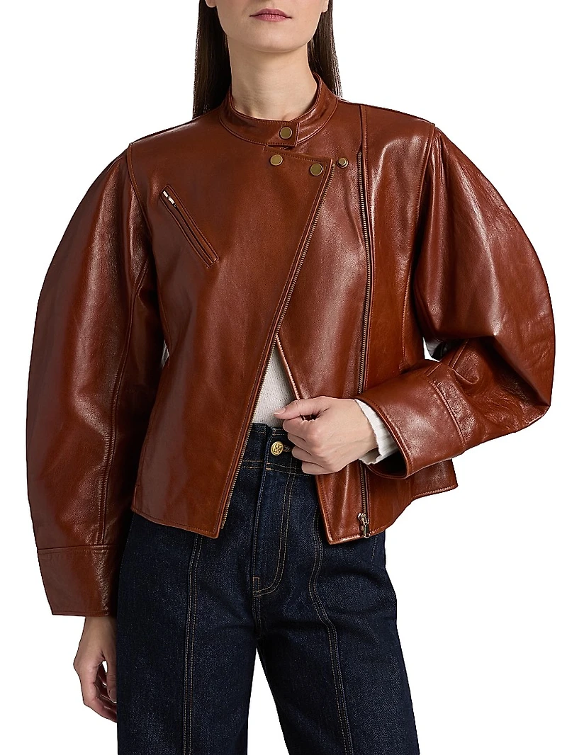 Ilaria Leather Biker Jacket