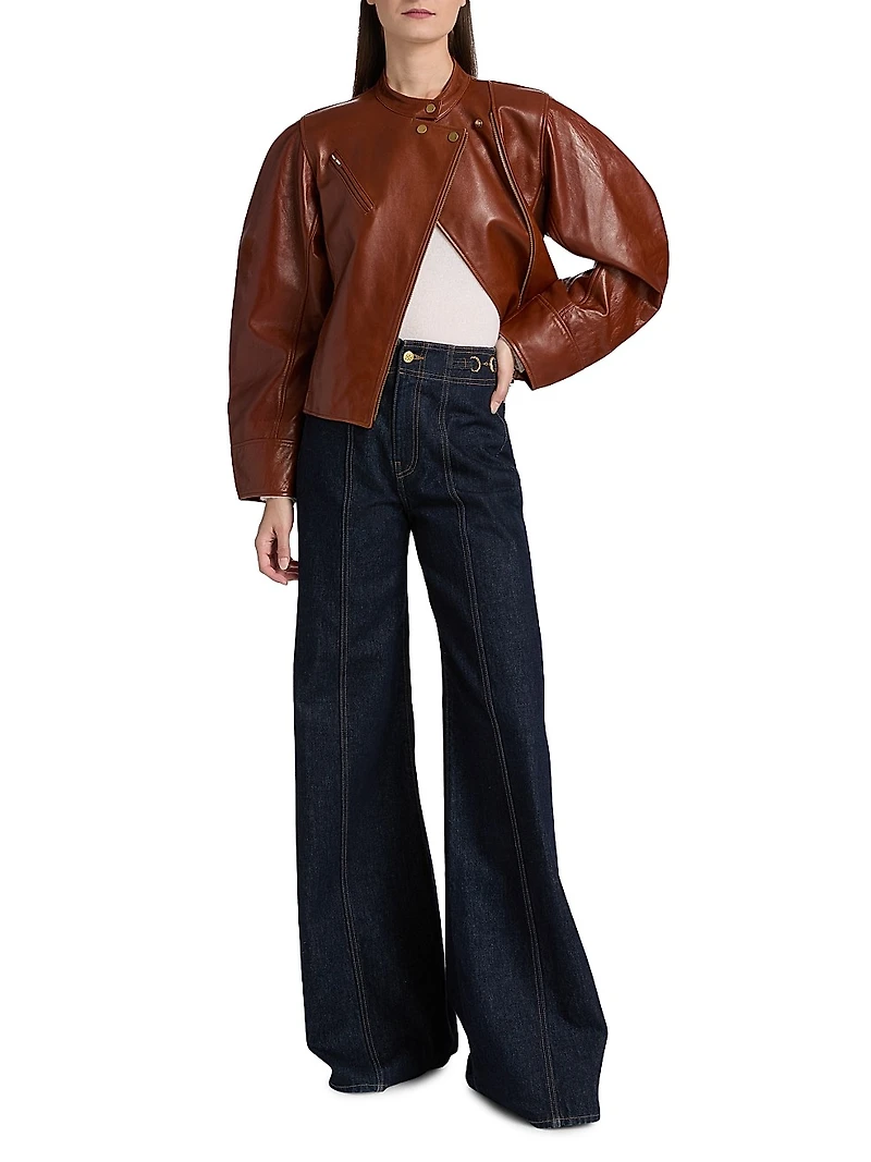 Ilaria Leather Biker Jacket