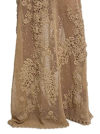 Aria Floral Crochet-Knit Maxi Skirt