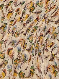 Robbie Feather-Print Silk Tie-Front Blouse