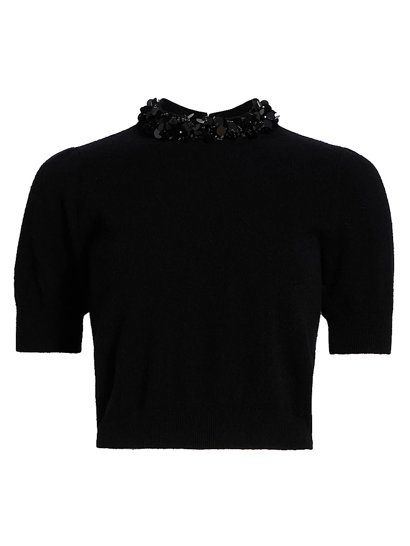 Liv Embellished Cashmere Crewneck Sweater