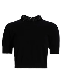 Liv Embellished Cashmere Crewneck Sweater
