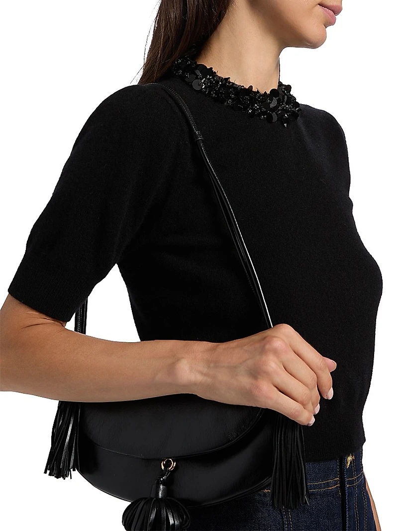 Liv Embellished Cashmere Crewneck Sweater