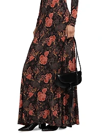 Amari Floral Crewneck Jersey Maxi Dress