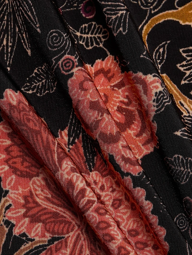 Aurelia Floral Jersey Turtleneck Top