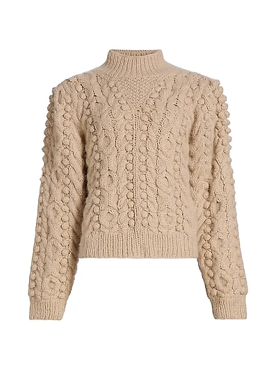 Albia Alpaca-Blend Cable-Knit Sweater