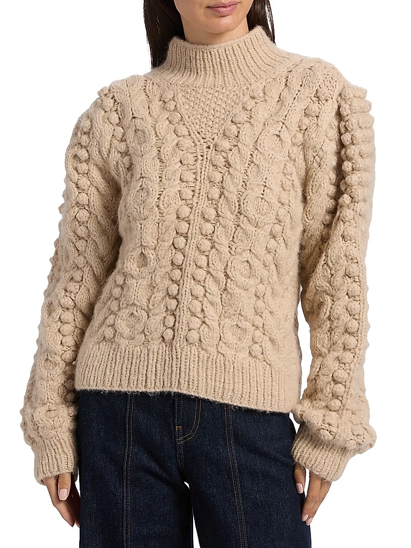 Albia Alpaca-Blend Cable-Knit Sweater