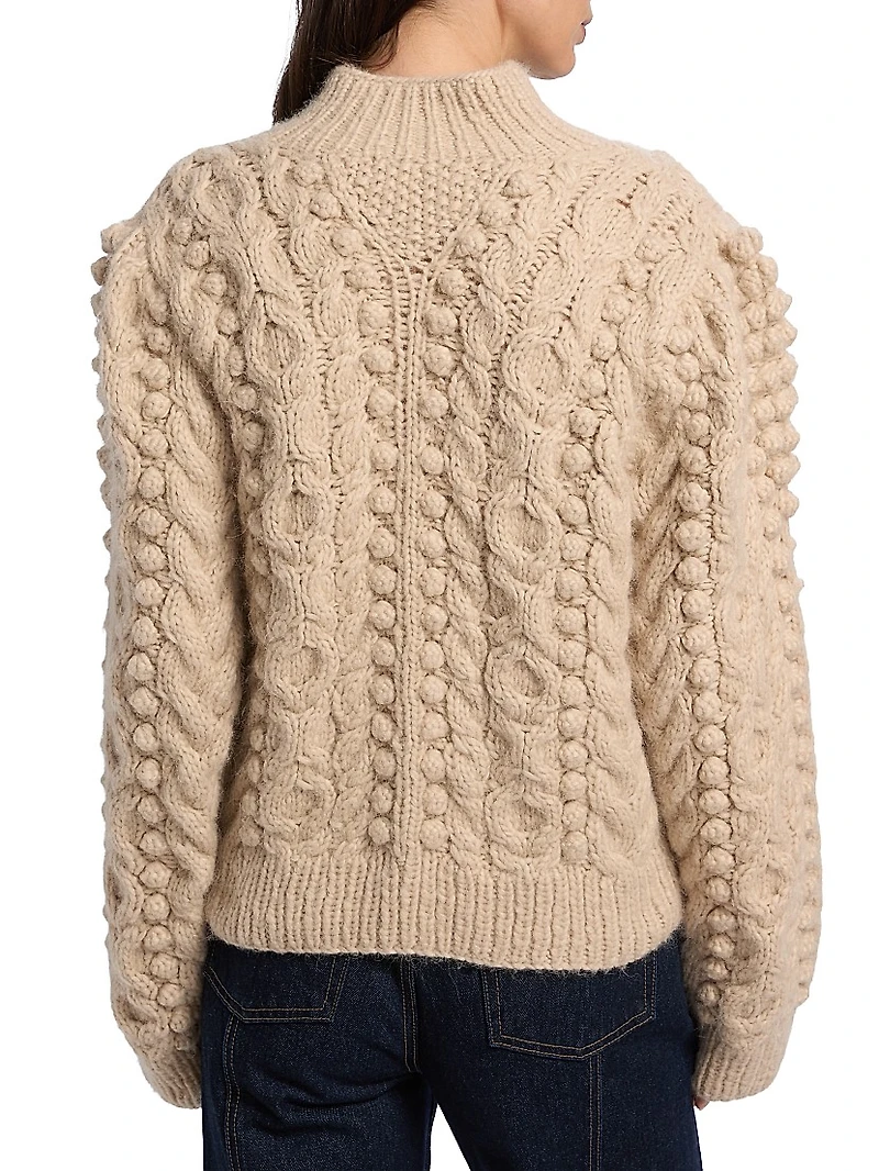 Albia Alpaca-Blend Cable-Knit Sweater