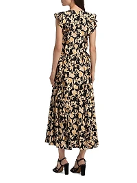 Flo Abstract-Print Sleeveless Midi-Dress