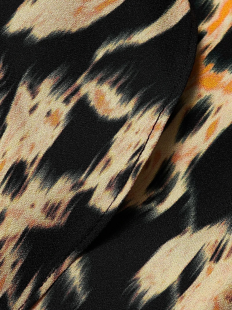 Flo Abstract-Print Sleeveless Midi-Dress