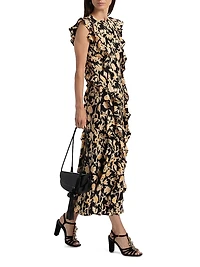 Flo Abstract-Print Sleeveless Midi-Dress