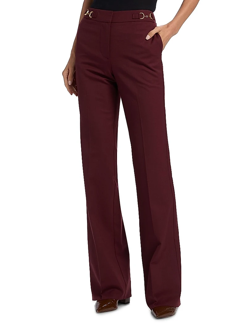 Quartier Wool-Blend Mid-Rise Pants