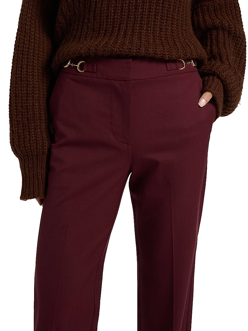 Quartier Wool-Blend Mid-Rise Pants