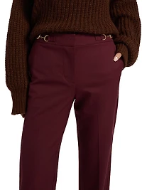 Quartier Wool-Blend Mid-Rise Pants