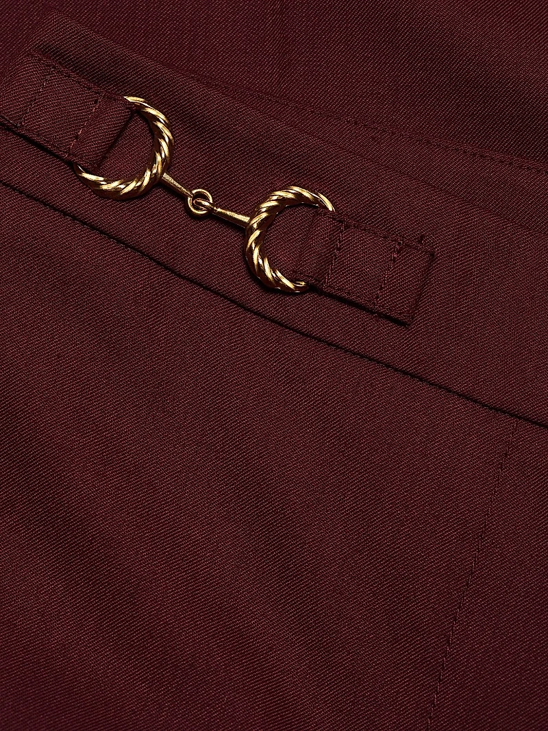 Quartier Wool-Blend Mid-Rise Pants