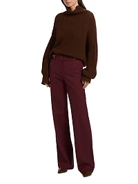 Quartier Wool-Blend Mid-Rise Pants