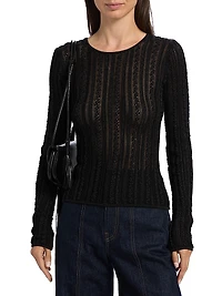 Ardith Stretch-Knit Long-Sleeve Top