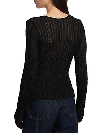 Ardith Stretch-Knit Long-Sleeve Top