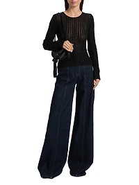 Ardith Stretch-Knit Long-Sleeve Top