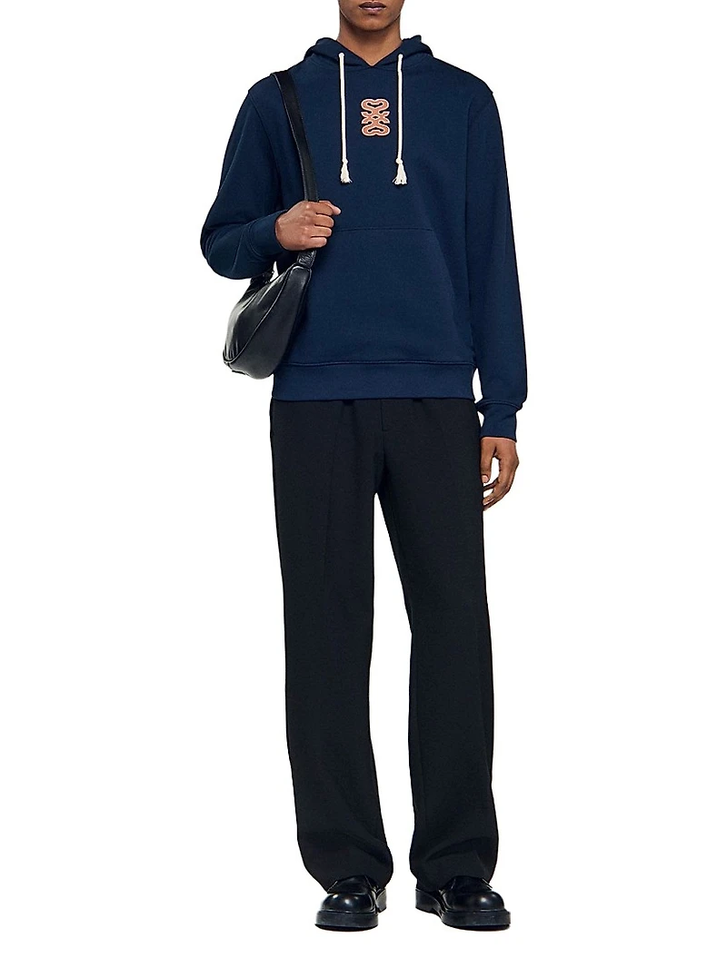 Leather Patch Sweatshirt