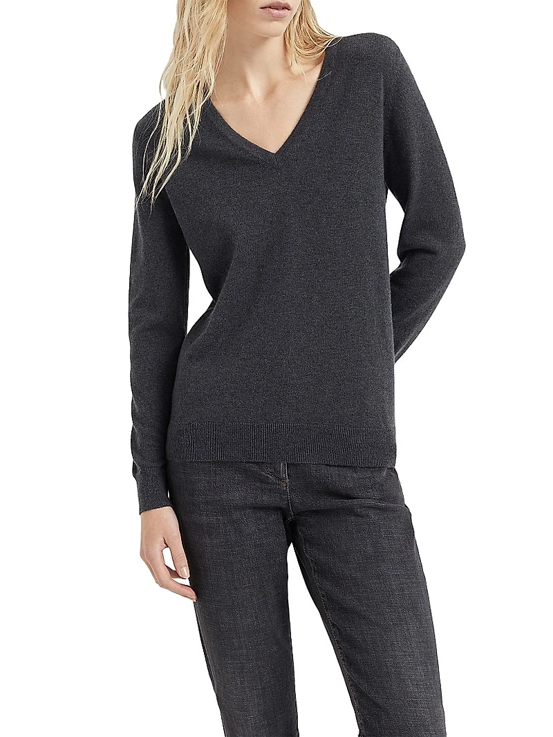 Cashmere Sweater with Monili
