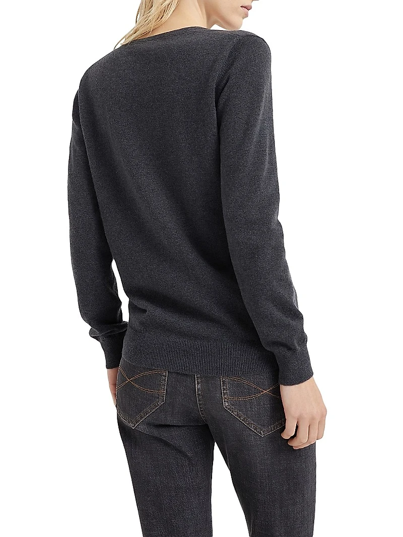 Cashmere Sweater with Monili