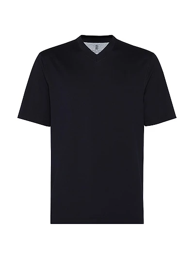 Cotton Jersey V-Neck T-Shirt