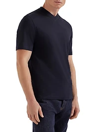Cotton Jersey V-Neck T-Shirt