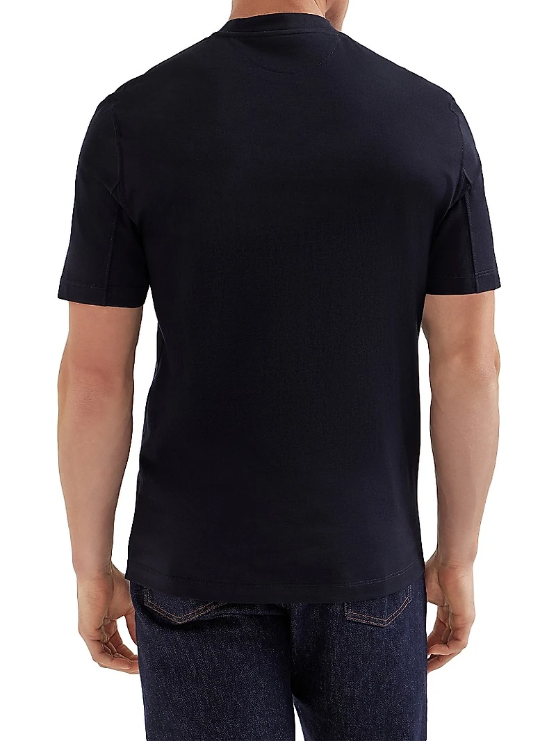 Cotton Jersey V-Neck T-Shirt