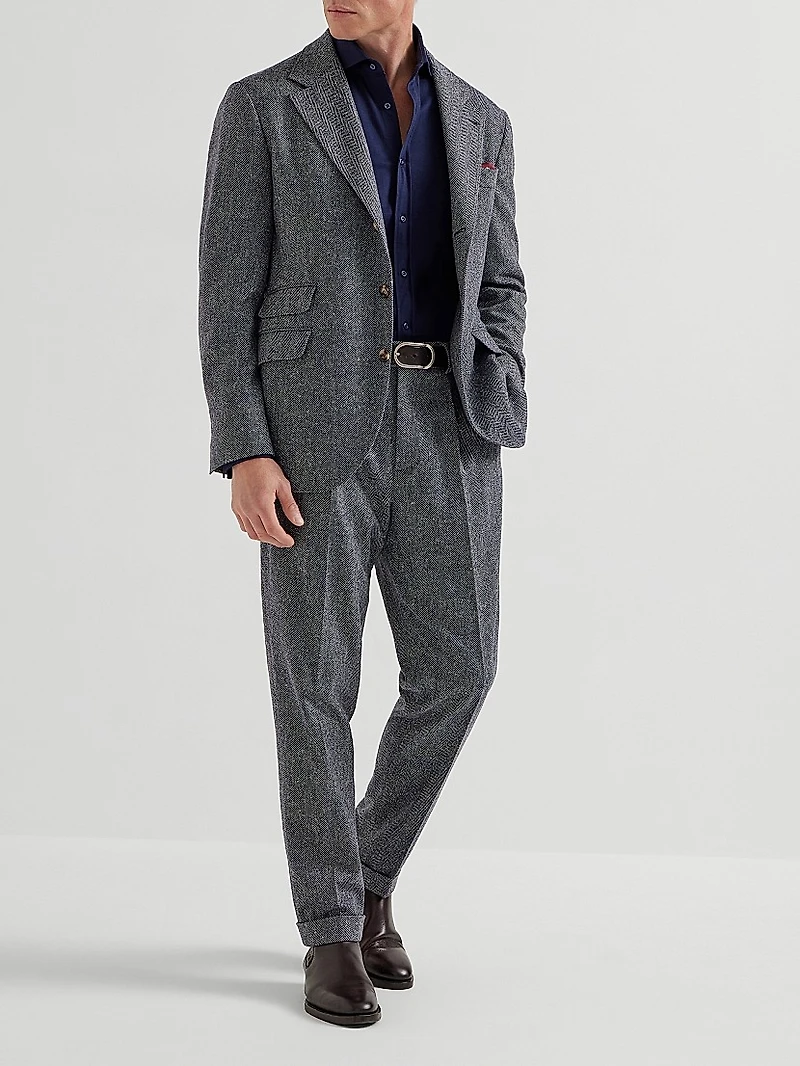 Cotton Piqué Basic Fit Shirt with Spread Collar