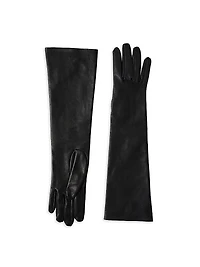 Soft Nappa Leather Long Gloves