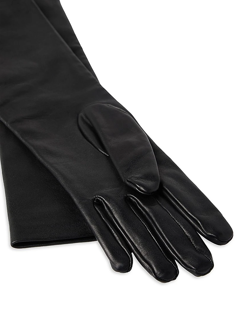 Soft Nappa Leather Long Gloves