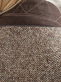 Virgin Wool and Silk Mélange Diagonal Belted Coat