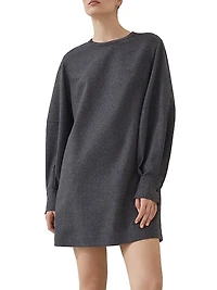 Virgin Wool and Cashmere Twill Flannel Dress