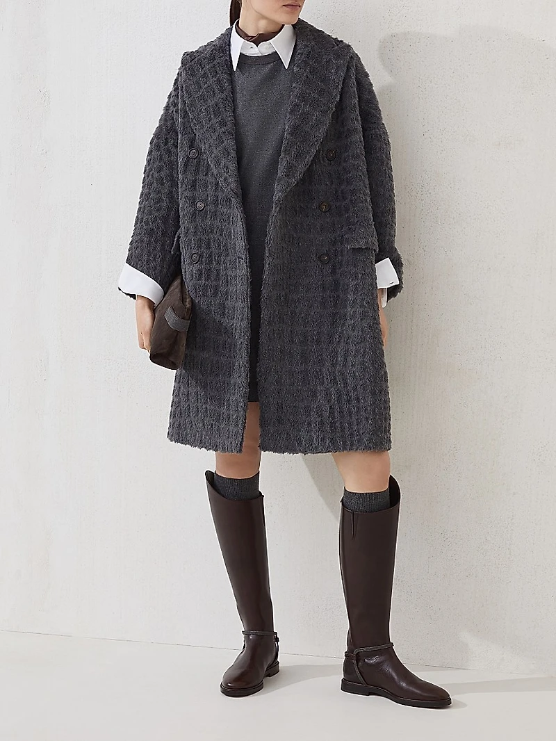 Virgin Wool and Cashmere Twill Flannel Dress