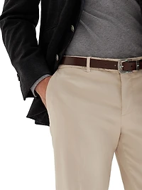 Garment Dyed Italian Fit Trousers Cotton Gabardine