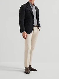 Garment Dyed Italian Fit Trousers Cotton Gabardine