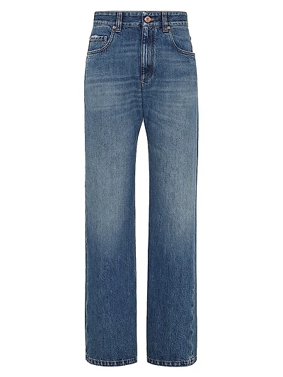 Authentic Denim Column Trousers