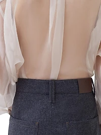 Virgin Wool Flannel Baggy Shorts