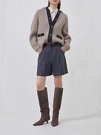 Virgin Wool Flannel Baggy Shorts