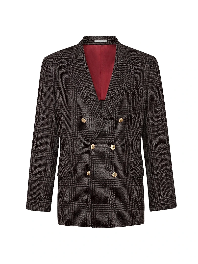 Prince of Wales one and a Half Breasted Deconstructed Blazer
