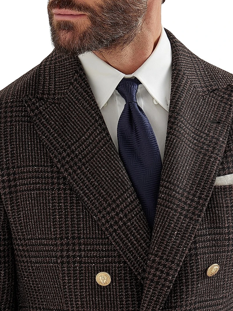 Prince of Wales one and a Half Breasted Deconstructed Blazer