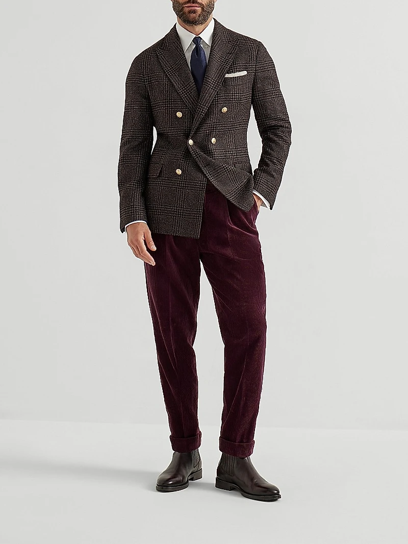 Prince of Wales one and a Half Breasted Deconstructed Blazer