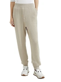 Sparkling Cashmere English Rib Knit Trousers